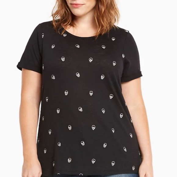 torrid Tops - Torrid Embroidered Skull Tee